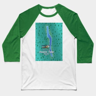 Seneca Lake, NYC lake map Baseball T-Shirt